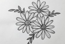Simple:3vz4qc7cf5i= Flower Drawing