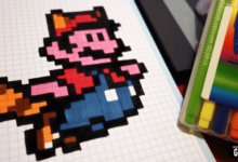 Pixel Art:-Qz1eetmgiq= Super Mario Bros