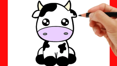 Easy:_Fyww7o99ra= Kawaii Cute Cow Drawing